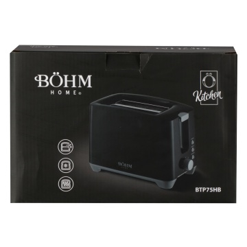 Prajitor de paine BÖHM HOME BTP75HB, 650-750 W, 7 niveluri de prajire, negru - Img 13