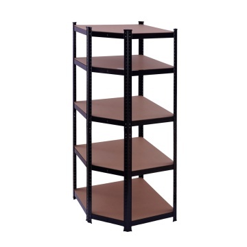 Raft de colț negru 70x45x150 cm pentru depozitare ROTOR - Img 2