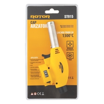 ST915 Cap arzator camping pe gaz ROTOR , 1300 °C , Aprindere electronica/ piezo - Img 2
