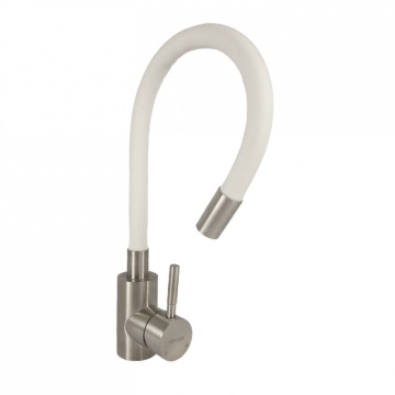 Baterie bucatarie MIXXUS SUS-011 REFL WHITE din otel inoxidabil, Monocomanda, Racorduri incluse - Img 2