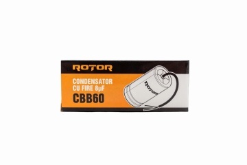 CBB60 Condensator cu fire 8µF 35x62 mm 450V ROTOR - Img 2