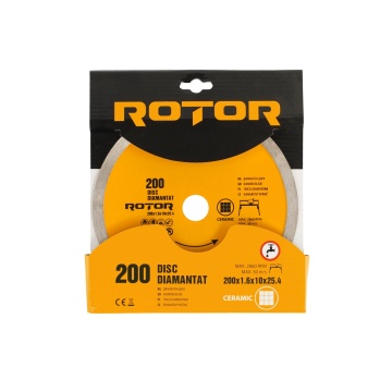 DISC DIAMANTAT 200x1.6x25.4 continuu with water Rotor