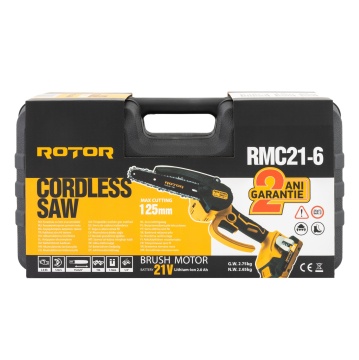 Fierastrau cu lant si acumulator ROTOR RMC21-6, 12m/s, 21V / 2Ah - Img 13