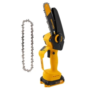 Mini Fierastrau Electric Cu 2 x Lanturi + 1 x Lama, 6 Inch + Acumulator 21V + Incarcator