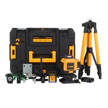 Nivela laser cu trepied, display LCD si 2 acumulatori, 4D ROTOR R4DT-DM-M, laser verde, 16 linii, proiectie 4 x 360° - Img 2