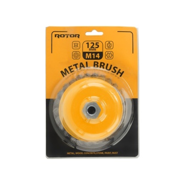 Perie de sarma tip cupa cu noduri rasucite ROTOR 125mm M14 - Img 3