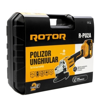 Polizor unghiular cu acumulator ROTOR R-PU2A 20V / 2Ah, brushless - Img 11