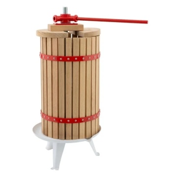 Presa manuala pentru fructe ROTOR FP-30, 30 L, cuva Ø30,5 cm, lemn masiv de stejar, fonta si otel - Img 1