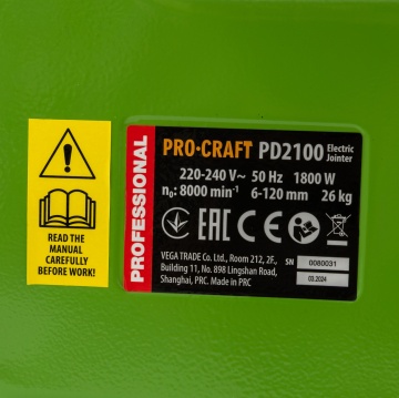 Rindea/abric cu grosime PROCRAFT PD2100 , 1800 W, 8000 rpm - Img 5