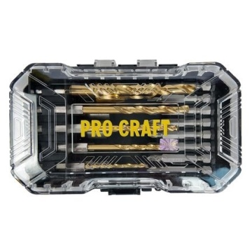 Set burghie PROCRAFT DBS-18 , 18 piese, Burghie pentru metal , Chei tubulare, Biți - Img 2