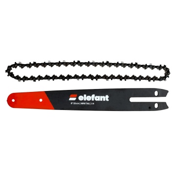 Set lamă + lanț drujbă 8″/20 cm 46T Pas 1/4 1.1 mm ELEFANT