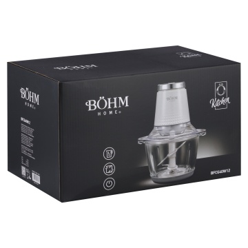 Tocator de alimente BÖHM Home BFCG40W12, 400 W, recipient din sticla 1,2 L, 4 lame - Img 14