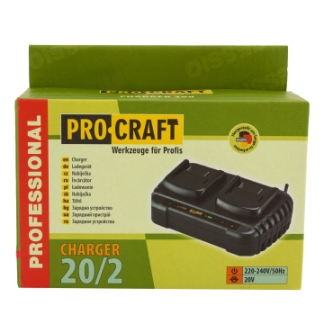 20/2 incarcator rapid pentru 2 Acumulatori Procraft - Img 5