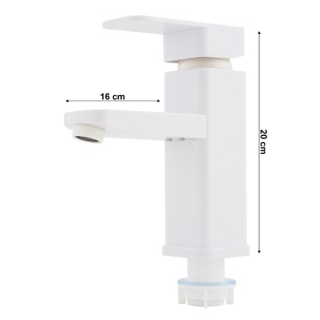 Baterie baie din plastic, PLAMIX Kub-001 Alb - Img 2