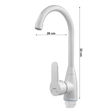 Baterie bucatarie din plastic PLAMIX Mario-011 Chrome - Img 3