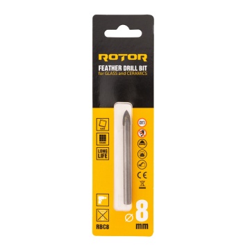 Burghiu ceramica, sticla 8mm ROTOR RBC8 - Img 3
