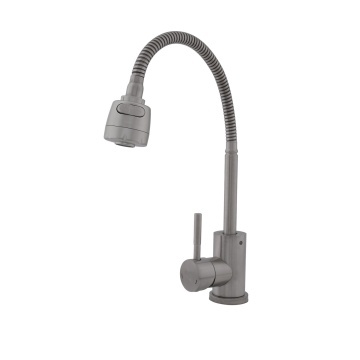 FB-011 Ref Baterie bucatarie SUS 304 pipa flexibila 2 functii crom mat VITAL FLOW