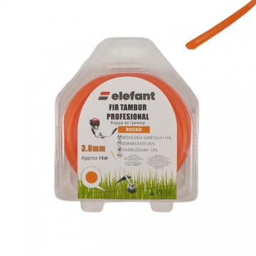 FIR TAMBUR (ROTUND ORANGE) 3mm x 15m