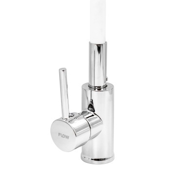 FL XI-CW451ZW, Baterie bucatarie cu pipa flexibila, zinc, alb, FLOW - Img 2