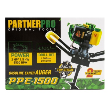 Motoburghiu cu burghiu de 150mm inclus, 1.5Kw, PartnerPro PPE1500 - Img 3