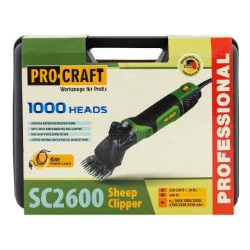 Procraft SC2600, Putere 500W, aparat de tuns oi - Img 13