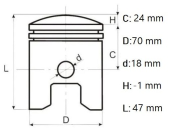 Set piston generator Honda GX 200/ generator chinezesc 7hp/ motocultor, Elefant - Img 3