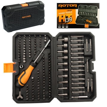 Set trusa biti,139 piese ROTOR RHT139 - Img 1
