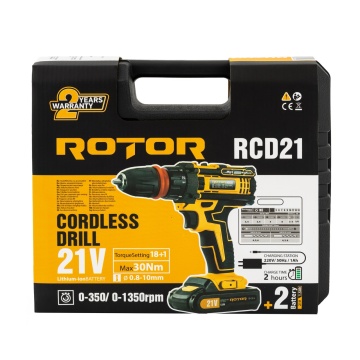 Autofiletanta RCD21 cu 27 de accesorii, 2 acumulatori 21V, trusa de depozitare si transport, 1350 RPM, Motor Brushless - Img 10