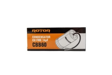 CBB60 Condensator cu fire 14µF 35x62 mm 450V ROTOR - Img 2
