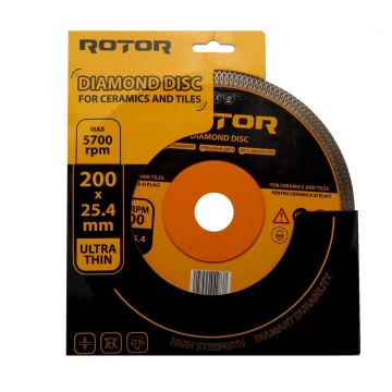 Disc diamantat pentru ceramica ultra subtire ROTOR 200*25,4 - Img 2