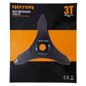 Disc motocoasă stea 3T 255x25,4x1,6 mm ROTOR - Img 2