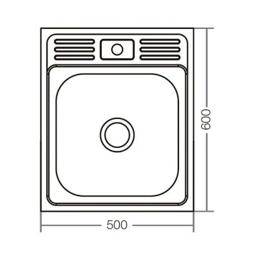 MIXXUS Z5060-06-160E chiuveta bucatarie din inox - Img 2
