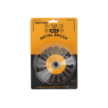 Perie de sarma conica cu noduri ROTOR 115mm M14 - Img 3