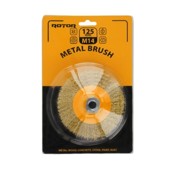 Perie de sarma conica ROTOR 125mm M14 - Img 3
