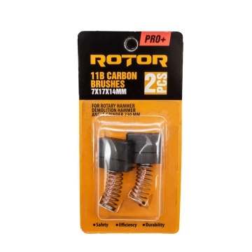 Perii de carbune ROTOR 11B pentru rotopercutor demolator / flex 230, 7 x 17 x 14 mm, set 2 bucati - Img 2