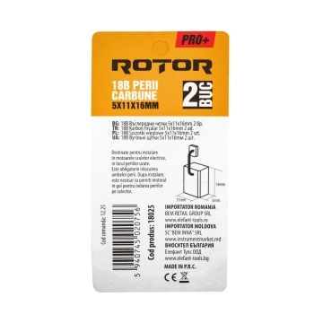 Perii de carbune ROTOR 18B pentru rotopercutor, 5 x 11 x 16 mm, set 2 bucati - Img 2