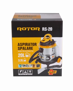 Aspirator spalare injectie-extractie 20 L, 1200 W, 18 kPa ROTOR RS-20 - Img 5