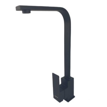 Baterie bucatarie MIXXUS KUB-011 BLACK din otel inoxidabil, Monocomanda, Racorduri incluse - Img 4