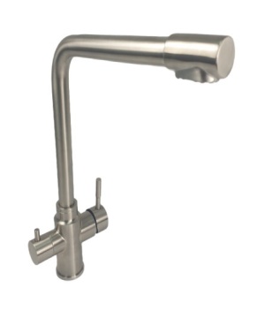 Baterie bucatarie MIXXUS SUS-021 din otel inoxidabil, Monocomanda, Racorduri incluse - Img 2