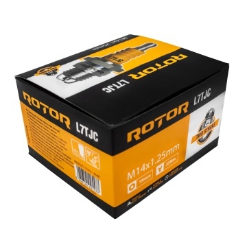 Bujie de aprindere pentru motoare in doi timpi ROTOR L7TJC, 3 electrozi, filet M14 × 1,25 mm, bax 10 bucati - Img 3