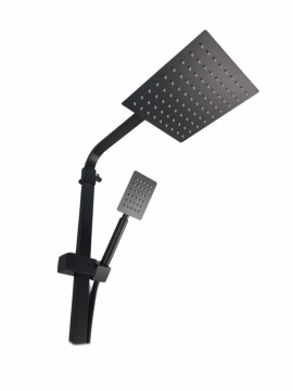 Coloana de dus Mixxus KUB-009-J NEGRU, 120 cm baterie si para, monocomanda, furtun flexibil - Img 2