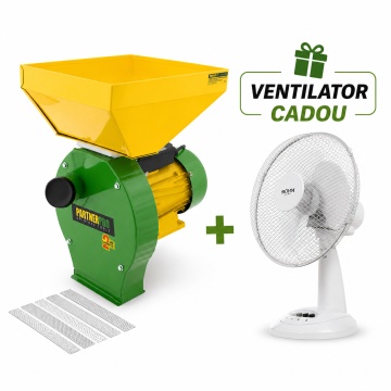 Moară electrică cu ciocănele PARTNERPRO PP3900, 3.9 kW, 240 kg/h, bobinaj cupru + CADOU Ventilator cu 3 Viteze