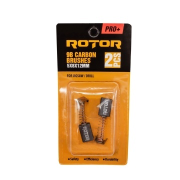 Perii de carbune ROTOR 9B pentru fierastrau pendular / bormasina, 5 x 8 x 12 mm, set 2 bucati - Img 3