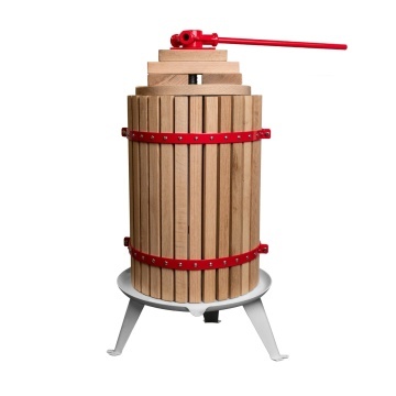 Presa manuala pentru fructe ROTOR FP-40, 40 L, cuva Ø34,8 cm, lemn masiv de stejar, fonta si otel