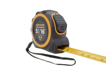 Ruletă 5m x 25mm ROTOR R5-25, Curea de mână, Auto-blocare