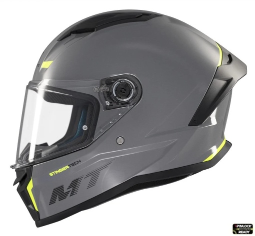 Casca integrala MT Stinger 2 A12 gri lucios - tip viziera: MT-V-28B