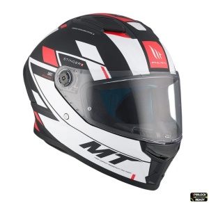 Casca integrala MT Stinger 2 Zivze B5 negru/alb/rosu mat - Img 4