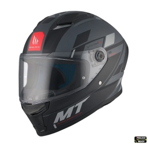 Casca integrala MT Stinger 2 Zivze C2 negru/gri mat - tip viziera: MT-V-28B - Img 2