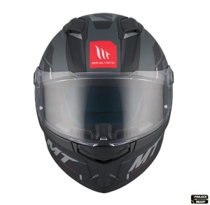 Casca integrala MT Stinger 2 Zivze C2 negru/gri mat - tip viziera: MT-V-28B - Img 3
