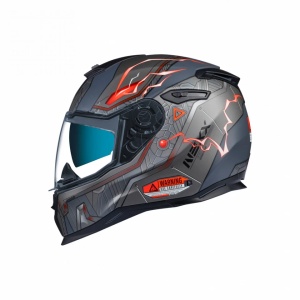 Casca moto Nexx SX.100 Gigabot Grey/Red - (pinlock inclus) - Img 1